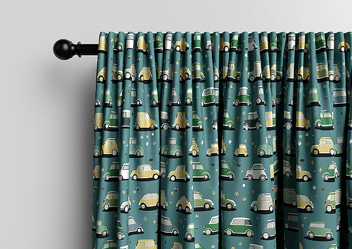Roadtrip, Teal Blue - Made to Measure Curtains - Image 9